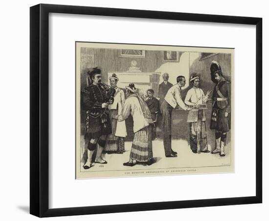 The Burmese Ambassadors at Edinburgh Castle-Sir James Dromgole Linton-Framed Giclee Print