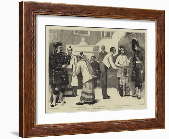 The Burmese Ambassadors at Edinburgh Castle-Sir James Dromgole Linton-Framed Giclee Print