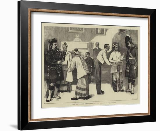 The Burmese Ambassadors at Edinburgh Castle-Sir James Dromgole Linton-Framed Giclee Print