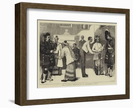 The Burmese Ambassadors at Edinburgh Castle-Sir James Dromgole Linton-Framed Giclee Print