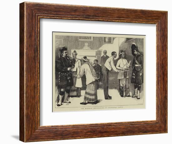 The Burmese Ambassadors at Edinburgh Castle-Sir James Dromgole Linton-Framed Giclee Print