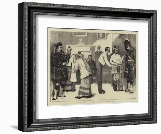 The Burmese Ambassadors at Edinburgh Castle-Sir James Dromgole Linton-Framed Giclee Print