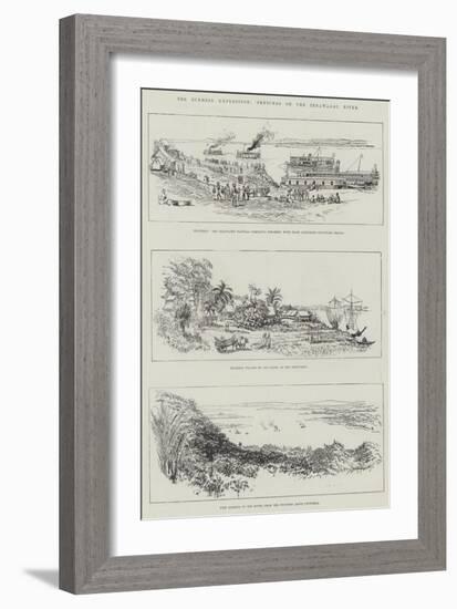 The Burmese Expedition, Sketches on the Irrawaddy River-null-Framed Giclee Print