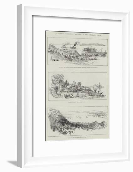 The Burmese Expedition, Sketches on the Irrawaddy River-null-Framed Giclee Print