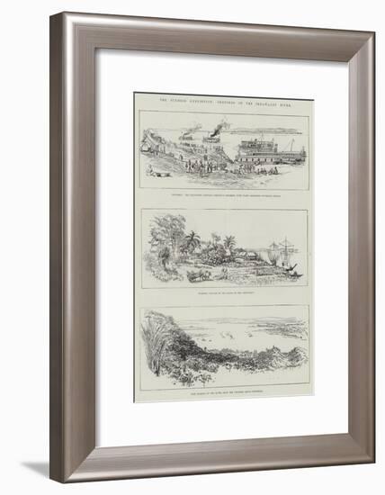 The Burmese Expedition, Sketches on the Irrawaddy River-null-Framed Giclee Print