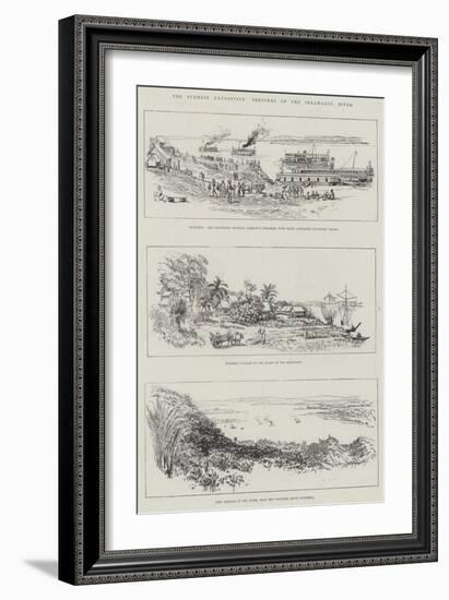 The Burmese Expedition, Sketches on the Irrawaddy River-null-Framed Giclee Print