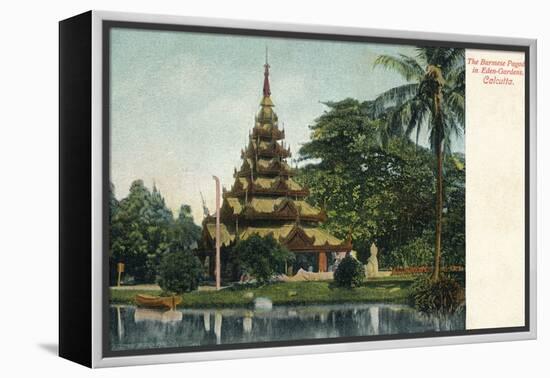 'The Burmese Pagoda in Eden-Gardens. Calcutta', c1900-Unknown-Framed Premier Image Canvas
