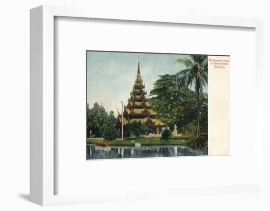 'The Burmese Pagoda in Eden-Gardens. Calcutta', c1900-Unknown-Framed Photographic Print