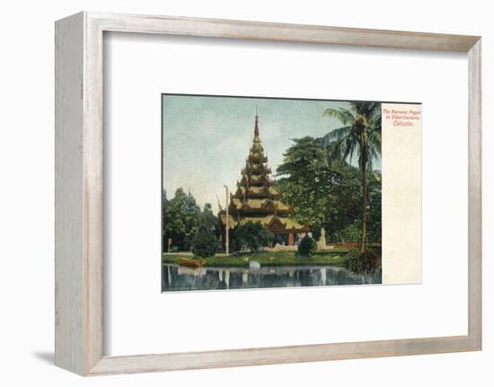 'The Burmese Pagoda in Eden-Gardens. Calcutta', c1900-Unknown-Framed Photographic Print