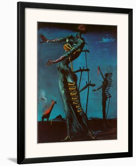 The Burning Giraffe, c. 1937-Salvador Dalí-Framed Art Print