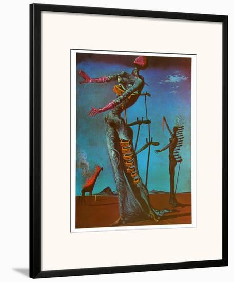The Burning Giraffe, c. 1937-Salvador Dalí-Framed Art Print