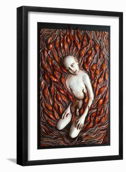 The Burning Man, 1985-Evelyn Williams-Framed Giclee Print