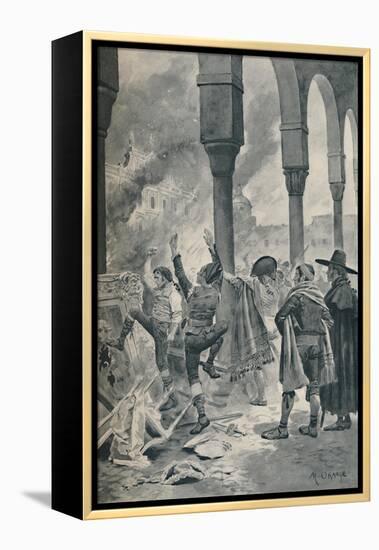 'The Burning of a Palace of Godoy By The Populace at Madrid', 1896-Unknown-Framed Premier Image Canvas