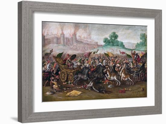 The Burning of Jerusalem-Juan de la Corte-Framed Giclee Print