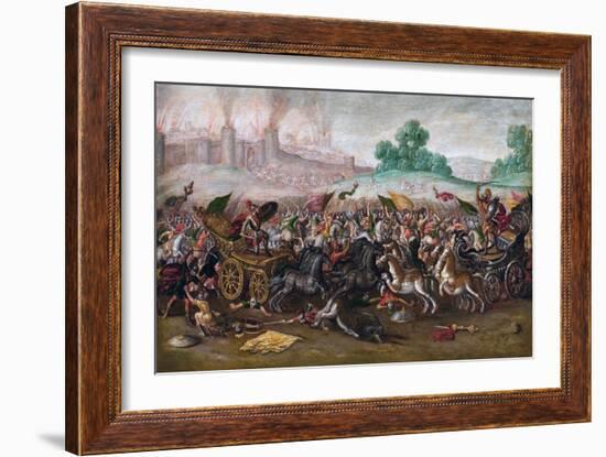 The Burning of Jerusalem-Juan de la Corte-Framed Giclee Print