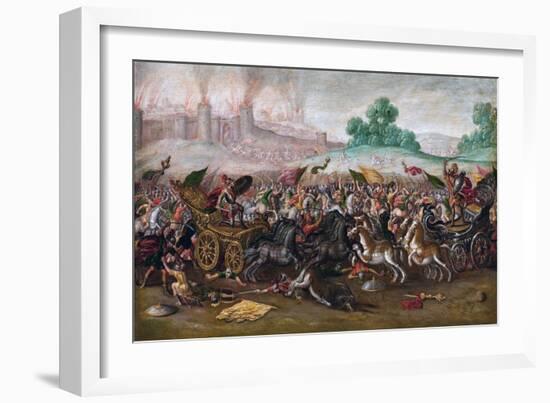 The Burning of Jerusalem-Juan de la Corte-Framed Giclee Print