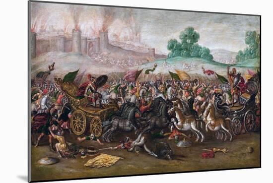 The Burning of Jerusalem-Juan de la Corte-Mounted Giclee Print