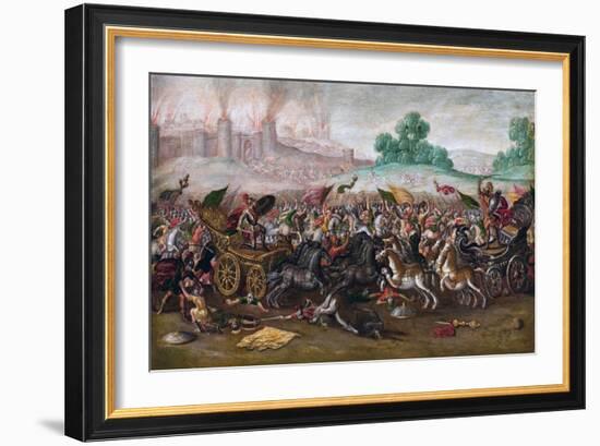 The Burning of Jerusalem-Juan de la Corte-Framed Giclee Print