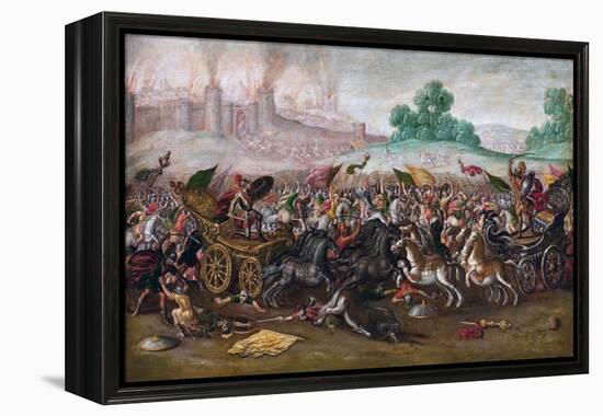 The Burning of Jerusalem-Juan de la Corte-Framed Premier Image Canvas