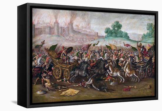 The Burning of Jerusalem-Juan de la Corte-Framed Premier Image Canvas