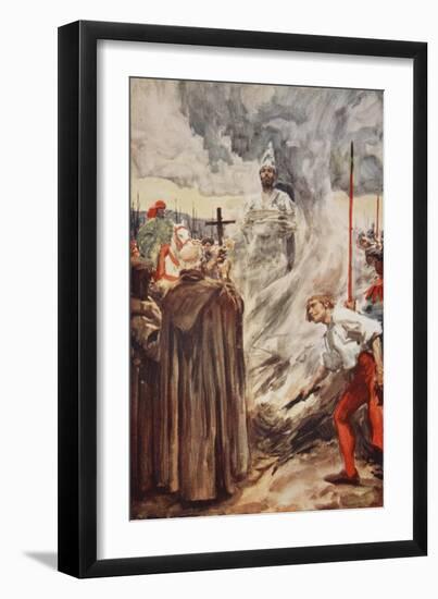 The Burning of John Huss on July 6th 1415-Arthur C. Michael-Framed Giclee Print