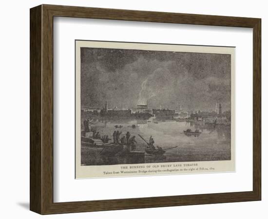 The Burning of Old Drury Lane Theatre-null-Framed Giclee Print