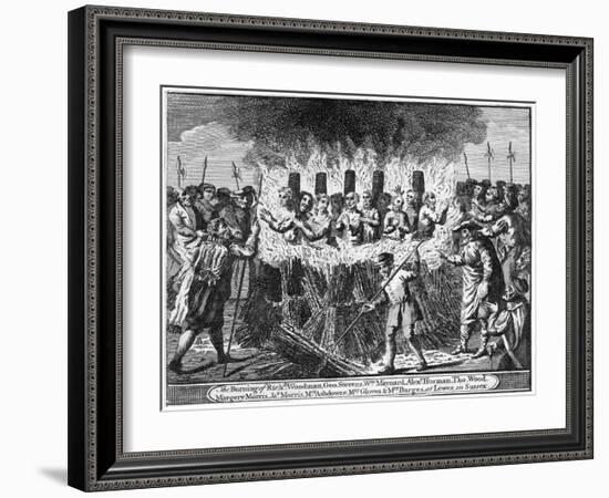 The Burning of Richard Woodman and Nine Other Protestant Martyrs, at Lewes in Sussex-null-Framed Giclee Print