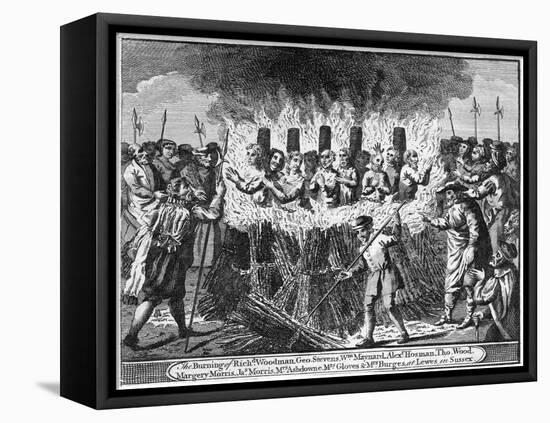 The Burning of Richard Woodman and Nine Other Protestant Martyrs, at Lewes in Sussex-null-Framed Premier Image Canvas