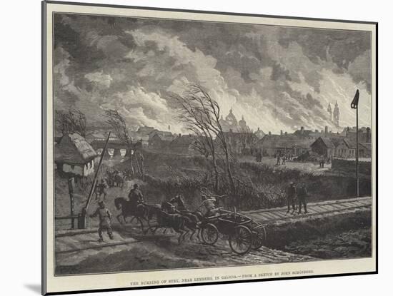 The Burning of Stry, Near Lemberg, in Galicia-Johann Nepomuk Schonberg-Mounted Giclee Print