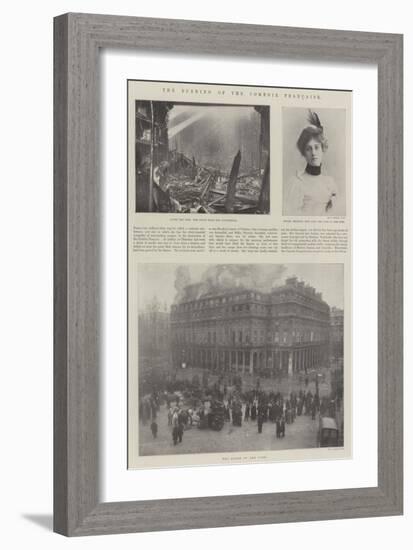 The Burning of the Comedie Francaise-null-Framed Giclee Print