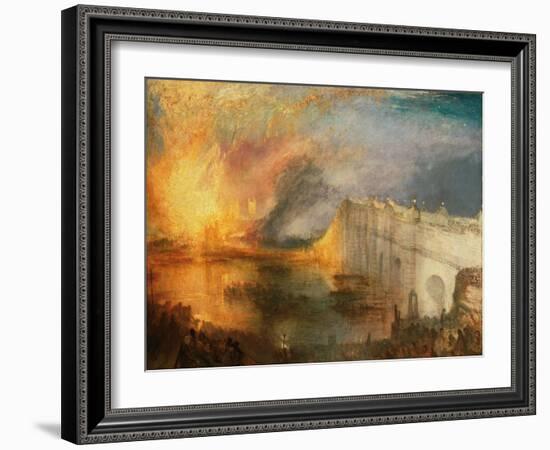 The Burning of the Houses of Lords and Commons, 16Th October, 1834 (Oil on Canvas)-Joseph Mallord William Turner-Framed Giclee Print