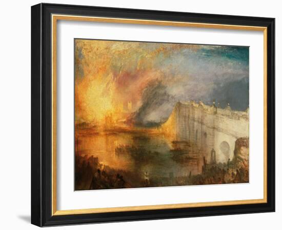 The Burning of the Houses of Lords and Commons, 16Th October, 1834 (Oil on Canvas)-Joseph Mallord William Turner-Framed Giclee Print