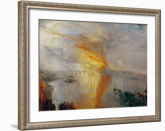 The Burning of the Houses of Lords and Commons, 1835-J M W Turner-Framed Giclee Print