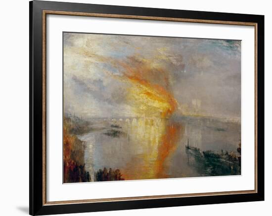 The Burning of the Houses of Lords and Commons, 1835-J M W Turner-Framed Giclee Print