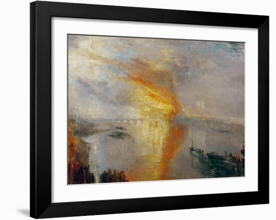 The Burning of the Houses of Lords and Commons, 1835-J M W Turner-Framed Giclee Print