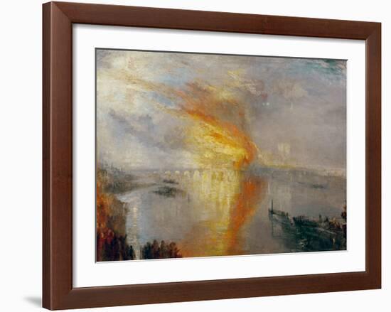The Burning of the Houses of Lords and Commons, 1835-J M W Turner-Framed Giclee Print