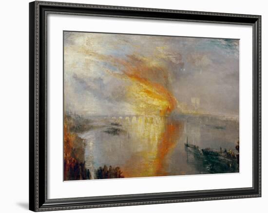 The Burning of the Houses of Lords and Commons, 1835-J M W Turner-Framed Giclee Print