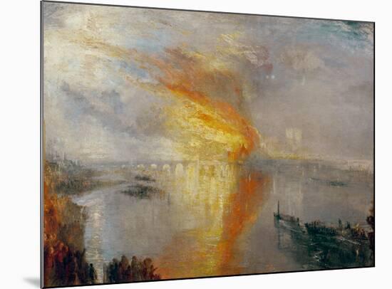 The Burning of the Houses of Lords and Commons, 1835-J M W Turner-Mounted Giclee Print