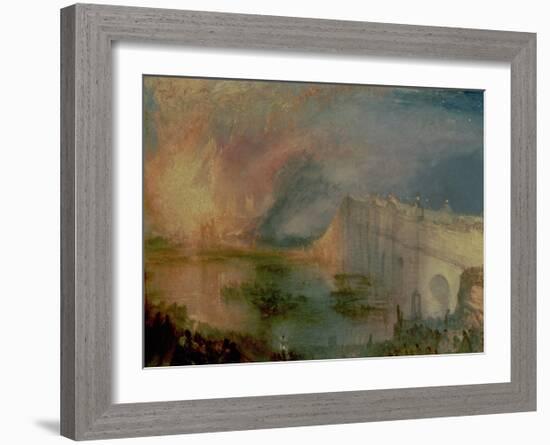 The Burning of the Houses of Parliament (1) 1835-J M W Turner-Framed Giclee Print