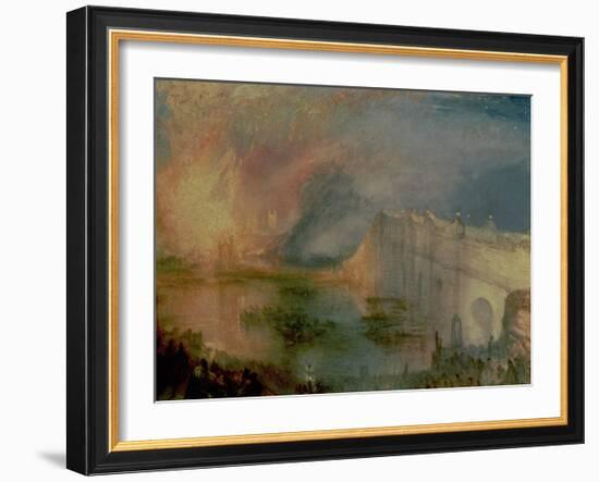 The Burning of the Houses of Parliament (1) 1835-J M W Turner-Framed Giclee Print