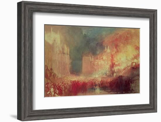 The Burning of the Houses of Parliament, 1839-J M W Turner-Framed Giclee Print