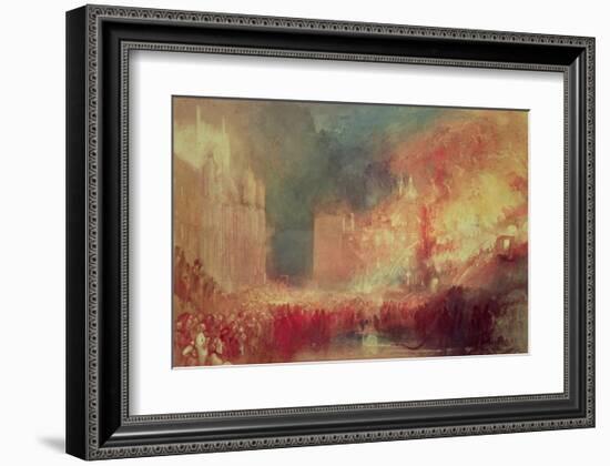 The Burning of the Houses of Parliament, 1839-J M W Turner-Framed Giclee Print