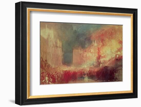 The Burning of the Houses of Parliament, 1839-J M W Turner-Framed Giclee Print