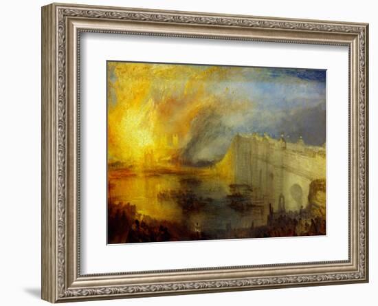 The Burning of the Houses of Parliament (2) 1835-J M W Turner-Framed Giclee Print