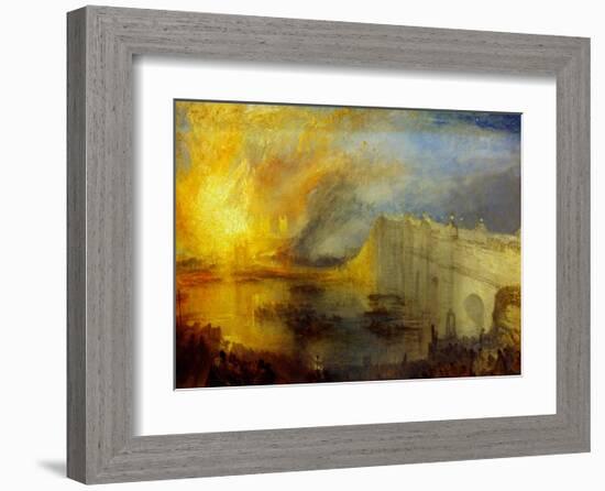 The Burning of the Houses of Parliament (2) 1835-J M W Turner-Framed Giclee Print