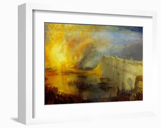 The Burning of the Houses of Parliament (2) 1835-J M W Turner-Framed Giclee Print