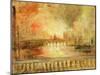 The Burning of the Houses of Parliament, Previously Attributed to J.M.W. Turner (1775-1851)-English-Mounted Giclee Print