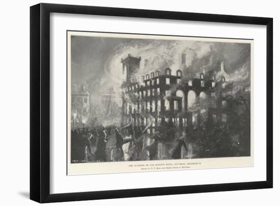 The Burning of the Queen's Hotel, Southsea, 8 December-Fred T. Jane-Framed Giclee Print