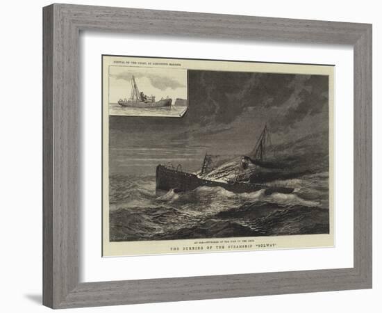 The Burning of the Steamship Solway-null-Framed Giclee Print