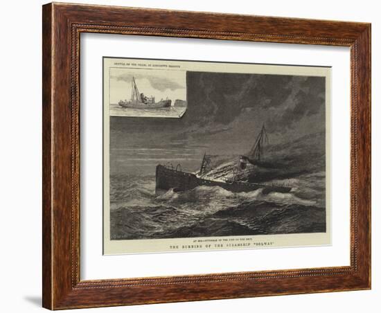 The Burning of the Steamship Solway-null-Framed Giclee Print